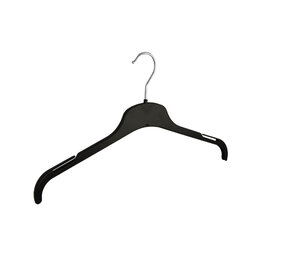 Blusen / Hemdenbügel Kunststoff schwarz mit Rockkerben, 38 cm