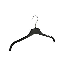 Blusen / Hemdenbügel (flach) Kunststoff schwarz mit Rockkerben Blusen / Hemdenbügel (flach) Kunststoff schwarz mit Rockkerben