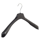 Jacken / Anzugbügel (gebogen) Kunststoff schwarz mit Schulterverbreiterung