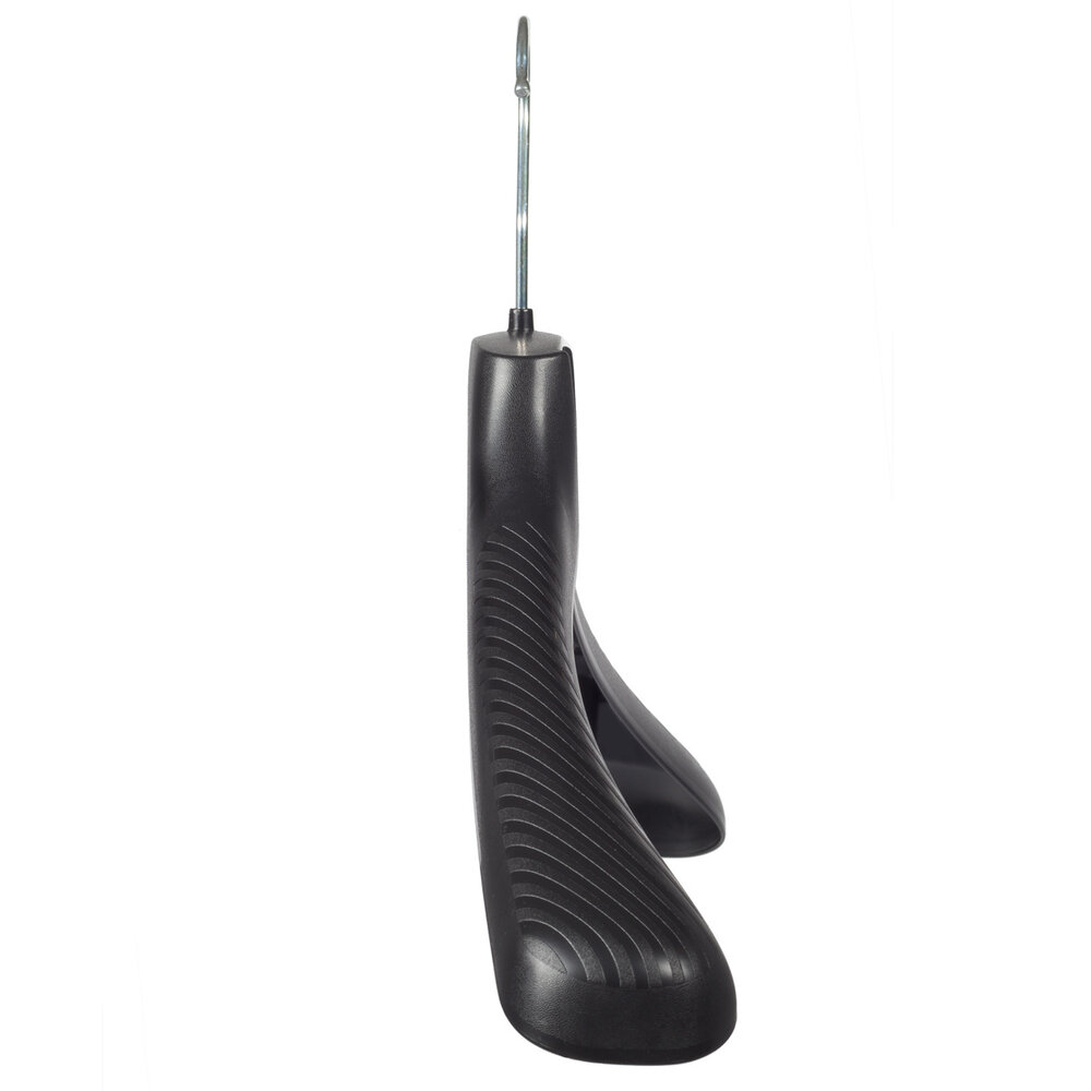 Jacken / Anzugbügel (gebogen) Kunststoff schwarz mit Schulterverbreiterung und anti-rutsch Hosensteg (2 mm Schaum) Jacken / Anzugbügel (gebogen) Kunststoff schwarz mit Schulterverbreiterung und anti-rutsch Hosensteg (2 mm Schaum)