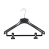 SER-VIZ Jacken / Anzugbügel (gebogen) Kunststoff schwarz mit Schulterverbreiterung und anti-rutsch Klammern SER-VIZ Jacken / Anzugbügel (gebogen) Kunststoff schwarz mit Schulterverbreiterung und anti-rutsch Klammern