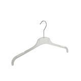 Blusen / Hemdenbügel (flach) Kunststoff transparent mit Rockkerben Blusen / Hemdenbügel (flach) Kunststoff transparent mit Rockkerben