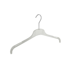 Blusen / Hemdenbügel (flach) Kunststoff transparent mit Rockkerben Blusen / Hemdenbügel (flach) Kunststoff transparent mit Rockkerben