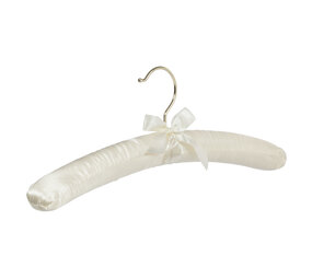 Blusen / Hemdenbügel Satin elfenbein mit Messinghaken Blusen / Hemdenbügel Satin elfenbein mit Messinghaken