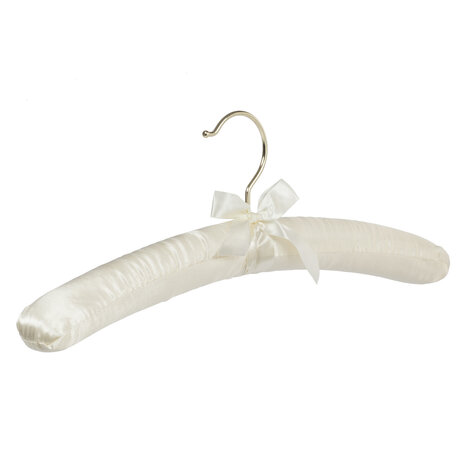 Blusen / Hemdenbügel Satin elfenbein mit Messinghaken Blusen / Hemdenbügel Satin elfenbein mit Messinghaken