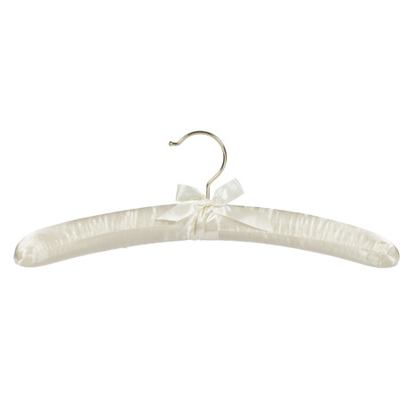 Blusen / Hemdenbügel Satin elfenbein mit Messinghaken Blusen / Hemdenbügel Satin elfenbein mit Messinghaken