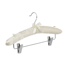 Blusen / Hemdenbügel Satin elfenbein mit anti-rutsch Klammern Blusen / Hemdenbügel Satin elfenbein mit anti-rutsch Klammern