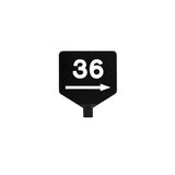 Größentrenner (Euroline) schwarz mit weißem Aufdruck