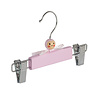 Rock / Hosenbügel Lotusholz rosa lackiert mit Klammern, 22 cm Rock / Hosenbügel Lotusholz rosa lackiert mit Klammern, 22 cm