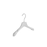 Jacken / Anzugbügel (gebogen) Kunststoff weiß mit Schulterverbreiterung und Rockkerben Jacken / Anzugbügel (gebogen) Kunststoff weiß mit Schulterverbreiterung und Rockkerben