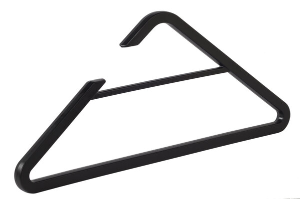 Jacken / Anzugbügel Lotusholz natur lackiert mit Schulterverbreiterung und anti-rutsch Hosensteg, 44 cm