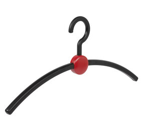 Garderobenbügel "Point" Kunststoff schwarz / rot