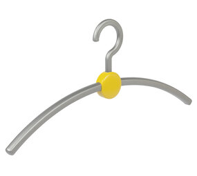 Garderobenbügel "Point" Kunststoff silber / gelb