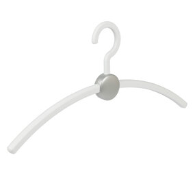 Garderobenbügel "Point" Kunststoff weiß / silber Garderobenbügel "Point" Kunststoff weiß / silber