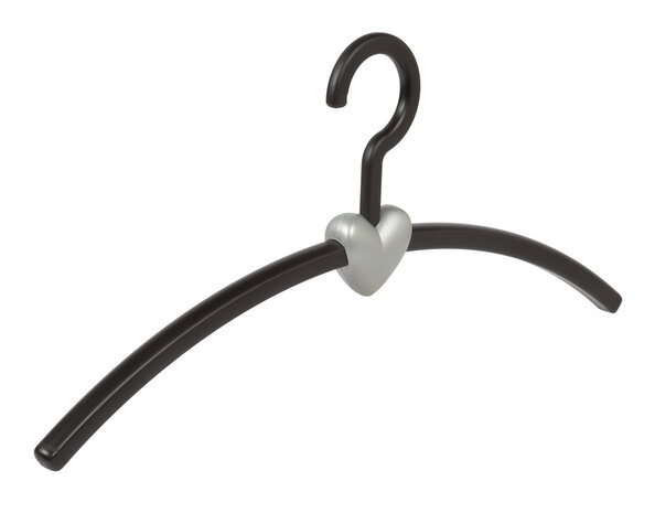 Garderobenbügel "Eve" Kunststoff schwarz / silber