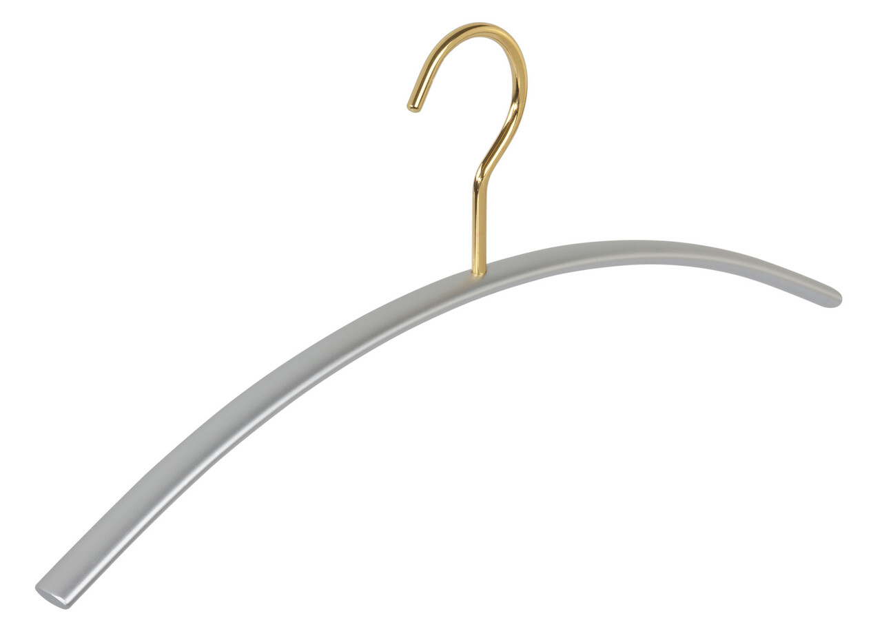 CW CONCEPT Jacken / Anzugbügel Lotusholz weiß lackiert mit Schulterverbreiterung und anti-rutsch Hosensteg, 44 cm