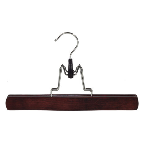 Hosenklemme Buchenholz mahagoni gebeizt mit Filz Einlage Hosenklemme Buchenholz mahagoni gebeizt mit Filz Einlage