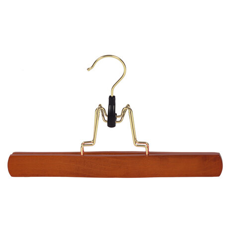 Hosenklemme Buchenholz kirsch gebeizt mit Messinghaken und Filz Einlage Hosenklemme Buchenholz kirsch gebeizt mit Messinghaken und Filz Einlage