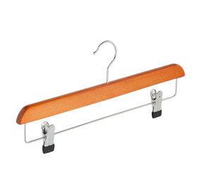 Rock / Hosenbügel Buchenholz kirsch gebeizt mit anti-rutsch Klammern Rock / Hosenbügel Buchenholz kirsch gebeizt mit anti-rutsch Klammern