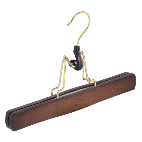 Hosenklemme Buchenholz nussbaum gebeizt mit Messinghaken und Filz Einlage Hosenklemme Buchenholz nussbaum gebeizt mit Messinghaken und Filz Einlage