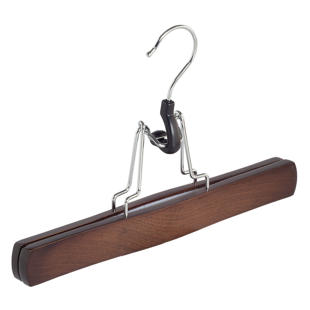 Hosenklemme Buchenholz nussbaum gebeizt mit Filz Einlage