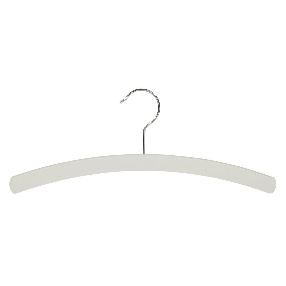 DER KLEIDERBÜGELRIESE Blusen / Hemdenbügel (flach) Buchenholz weiß lackiert DER KLEIDERBÜGELRIESE Blusen / Hemdenbügel (flach) Buchenholz weiß lackiert