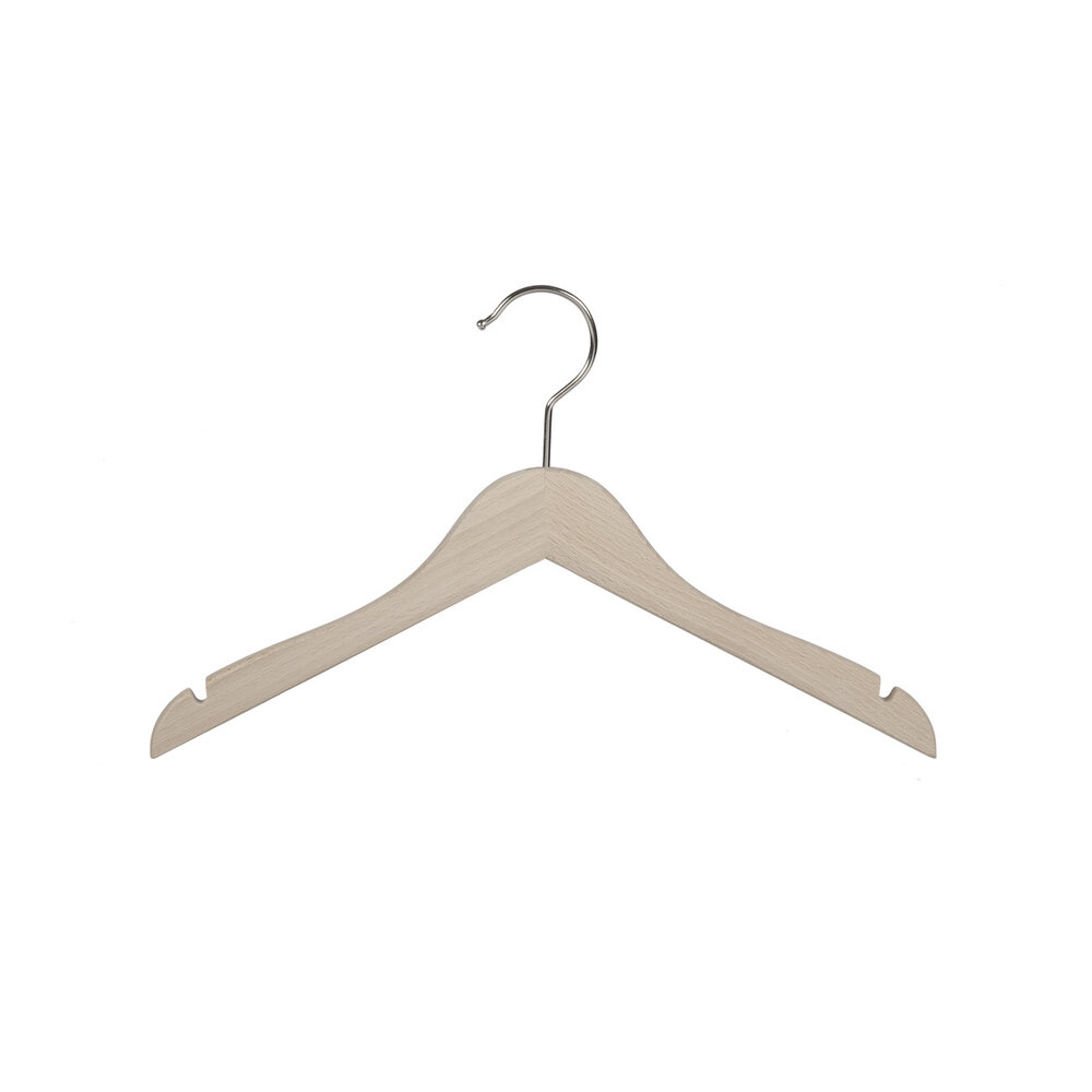 Blusen / Hemdenbügel (flach) Buchenholz unlackiert mit Rockkerben Blusen / Hemdenbügel (flach) Buchenholz unlackiert mit Rockkerben