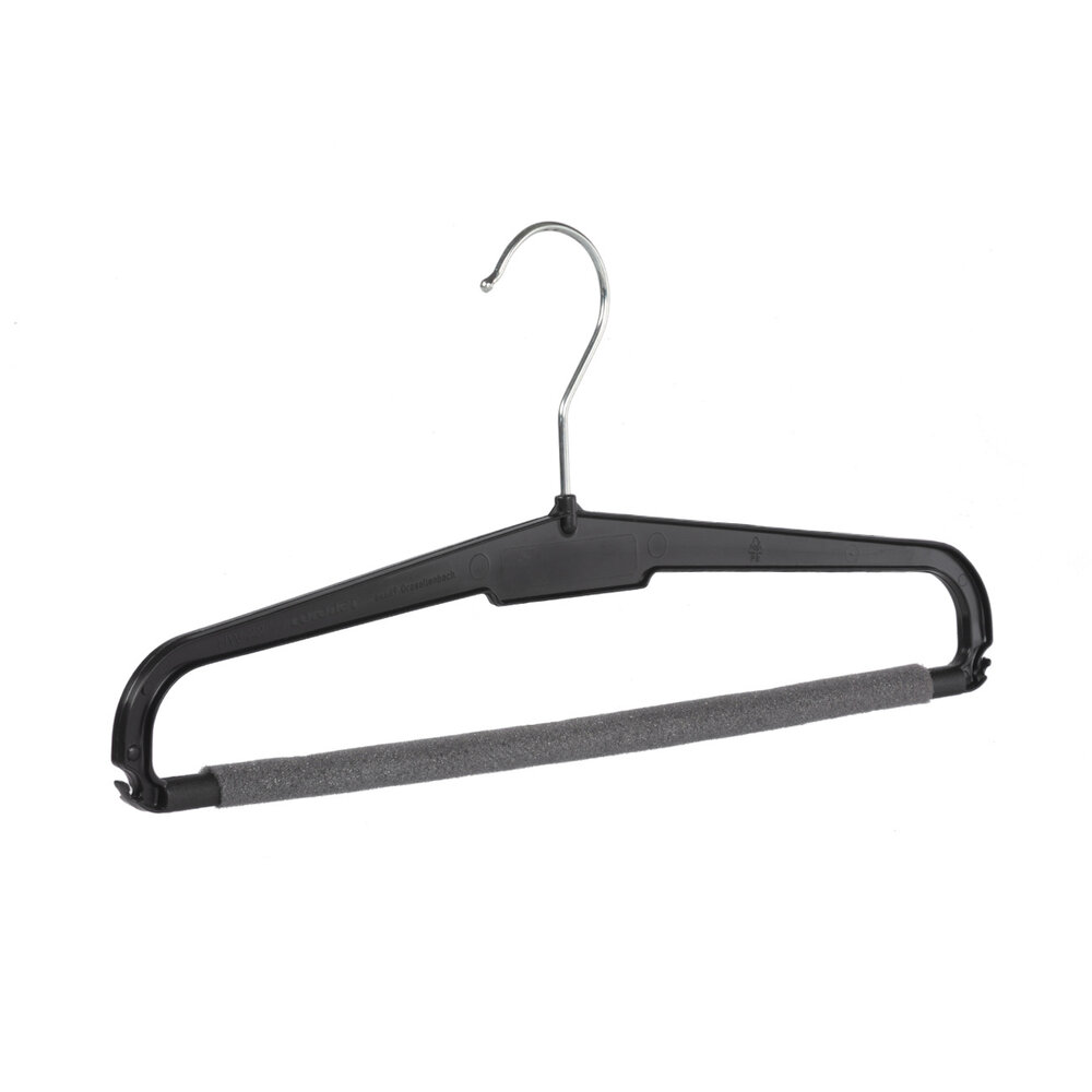 Hosenbügel Kunststoff schwarz mit anti-rutsch Hosensteg (2 mm Schaum) (gebraucht) Hosenbügel Kunststoff schwarz mit anti-rutsch Hosensteg (2 mm Schaum) (gebraucht)
