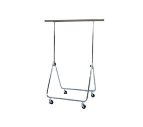 DER KLEIDERBÜGELRIESE Reiserollständer zusammenklappbar verchromt, höhenverstellbar 80 - 170 cm