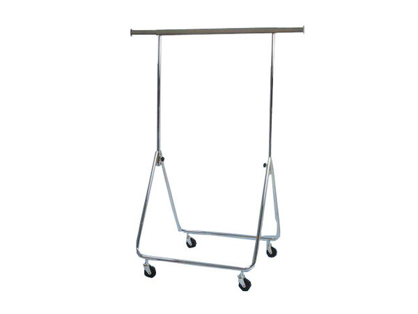 Reiserollständer zusammenklappbar verchromt, höhenverstellbar 80 - 170 cm Reiserollständer zusammenklappbar verchromt, höhenverstellbar 80 - 170 cm