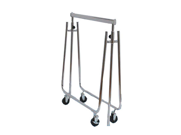 DER KLEIDERBÜGELRIESE Reiserollständer zusammenklappbar verchromt, höhenverstellbar 80 - 170 cm