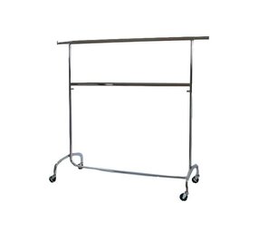 Rollständer verchromt + Zwischenstange, höhenverstellbar 106 - 200 cm