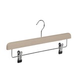 Rock / Hosenbügel Buchenholz unlackiert mit anti-rutsch Klammern Rock / Hosenbügel Buchenholz unlackiert mit anti-rutsch Klammern