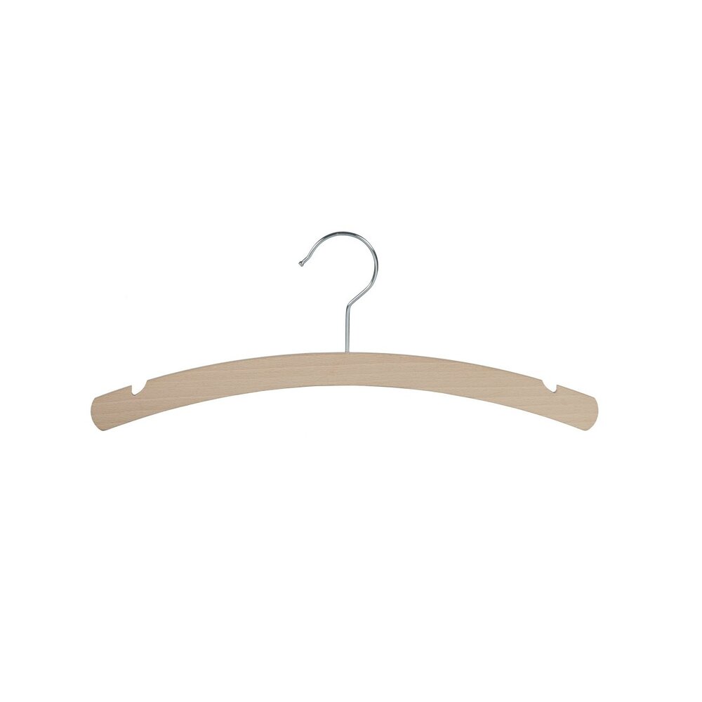 Kinderbügel Buchenholz natur lackiert mit Rockkerben, 34 cm
