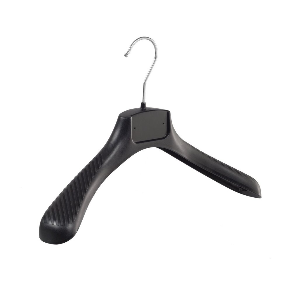 SER-VIZ Jacken / Anzugbügel (gebogen) Kunststoff schwarz mit Schulterverbreiterung