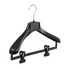 SER-VIZ Jacken / Anzugbügel (gebogen) Kunststoff schwarz mit Schulterverbreiterung und anti-rutsch Klammern SER-VIZ Jacken / Anzugbügel (gebogen) Kunststoff schwarz mit Schulterverbreiterung und anti-rutsch Klammern