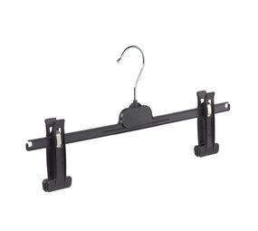 Rock / Hosenbügel Kunststoff schwarz mit anti-rutsch Klammern (extra lang) Rock / Hosenbügel Kunststoff schwarz mit anti-rutsch Klammern (extra lang)