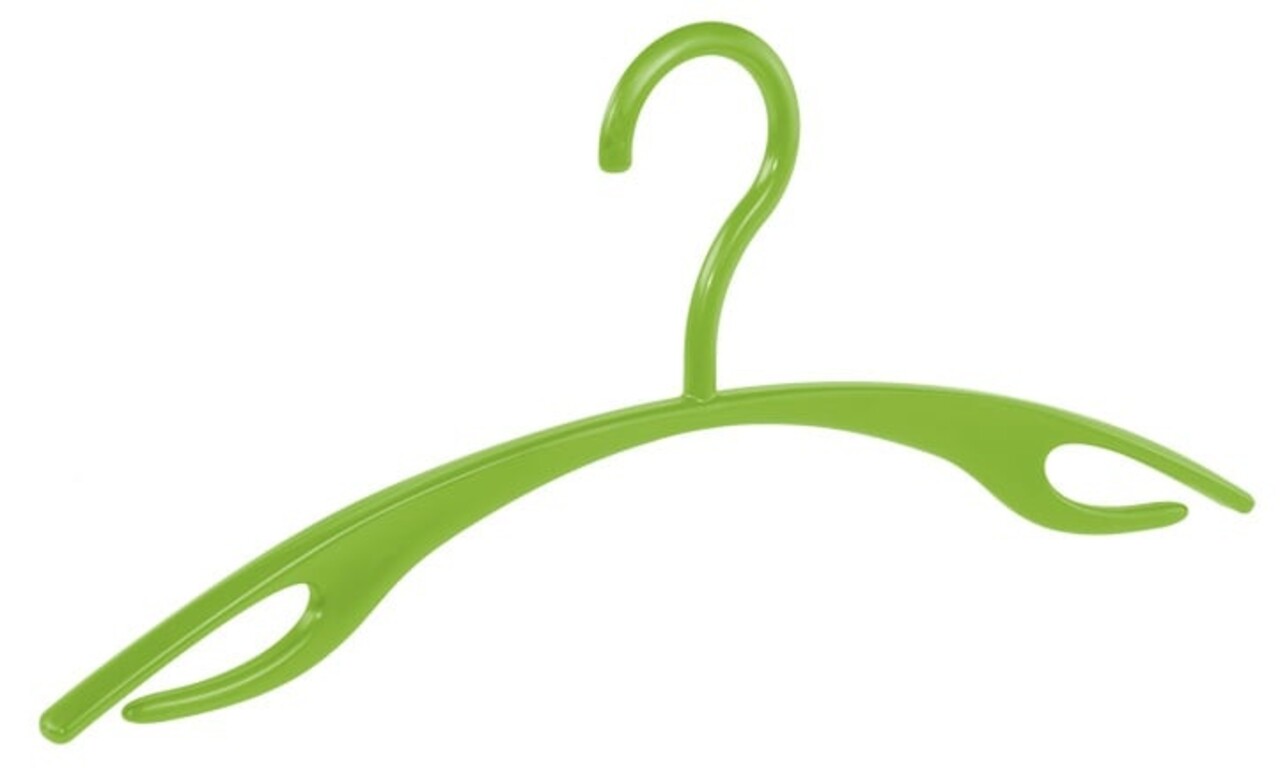 Garderobenbügel "Flipper" Kunststoff grün