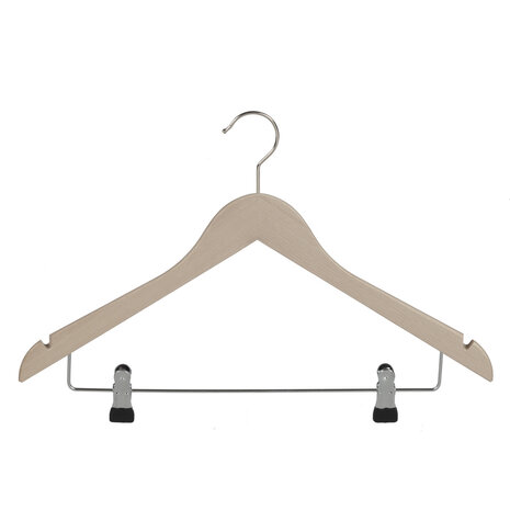 Blusen / Hemdenbügel Buchenholz unlackiert mit Rockkerben und anti-rutsch Klammern Blusen / Hemdenbügel Buchenholz unlackiert mit Rockkerben und anti-rutsch Klammern