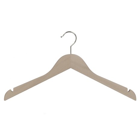 Blusen / Hemdenbügel Buchenholz unlackiert mit Rockkerben, 41 cm Blusen / Hemdenbügel Buchenholz unlackiert mit Rockkerben, 41 cm