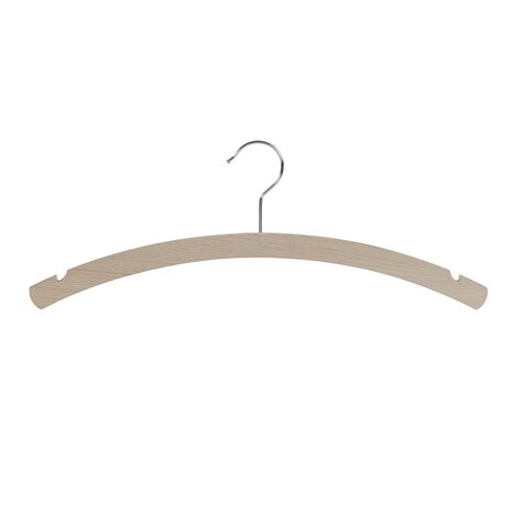 Blusen / Hemdenbügel Buchenholz unlackiert mit Rockkerben, 42 cm