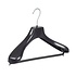 Jacken / Anzugbügel (gebogen) Kunststoff schwarz mit Schulterverbreiterung und Hosensteg