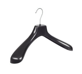 Jacken / Anzugbügel (gebogen) Kunststoff schwarz mit Schulterverbreiterung