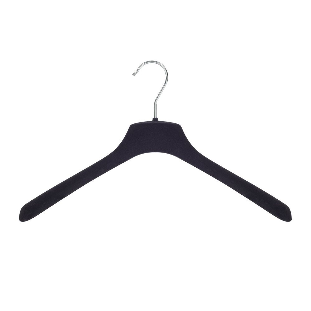 SER-VIZ Jacken / Anzugbügel (gebogen) Kunststoff Samt schwarz mit Schulterverbreiterung SER-VIZ Jacken / Anzugbügel (gebogen) Kunststoff Samt schwarz mit Schulterverbreiterung