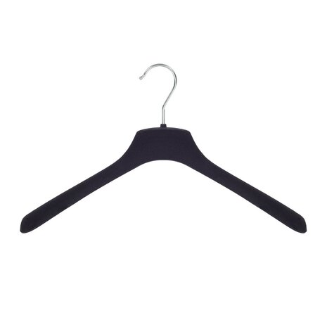 SER-VIZ Jacken / Anzugbügel (gebogen) Kunststoff Samt schwarz mit Schulterverbreiterung SER-VIZ Jacken / Anzugbügel (gebogen) Kunststoff Samt schwarz mit Schulterverbreiterung