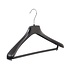 Jacken / Anzugbügel (gebogen) Kunststoff schwarz mit Schulterverbreiterung und Hosensteg Jacken / Anzugbügel (gebogen) Kunststoff schwarz mit Schulterverbreiterung und Hosensteg