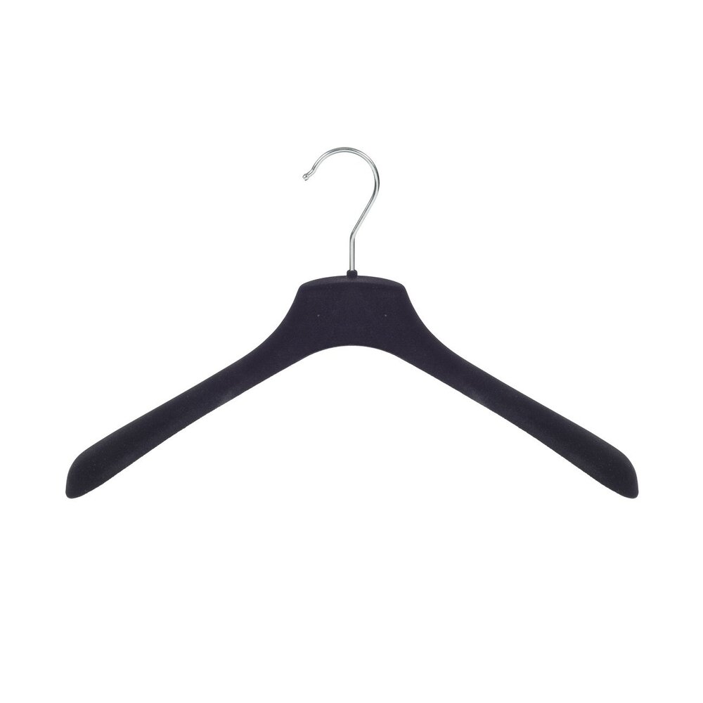 SER-VIZ Jacken / Anzugbügel (gebogen) Kunststoff Samt schwarz mit Schulterverbreiterung SER-VIZ Jacken / Anzugbügel (gebogen) Kunststoff Samt schwarz mit Schulterverbreiterung
