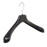 Jacken / Anzugbügel (gebogen) Kunststoff schwarz mit Schulterverbreiterung