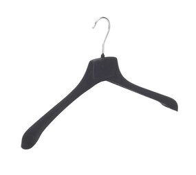 SER-VIZ Jacken / Anzugbügel (gebogen) Kunststoff Samt schwarz mit Schulterverbreiterung