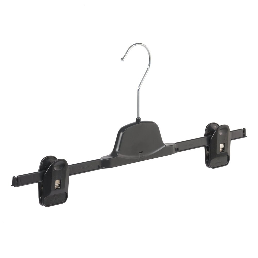 Rock / Hosenbügel Kunststoff schwarz mit anti-rutsch Klammern Rock / Hosenbügel Kunststoff schwarz mit anti-rutsch Klammern